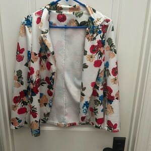 Emery Rose women’s pattern blazer jacket, spring.